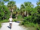 Nadine auf der Velotour, Sanibel Island